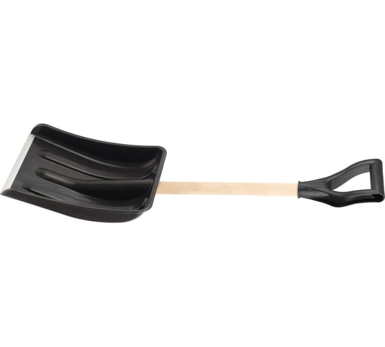 Изображение товара Автолопата КЭС для уборки снега, 265×365×910 мм, деревянный черенок, черная 80200017