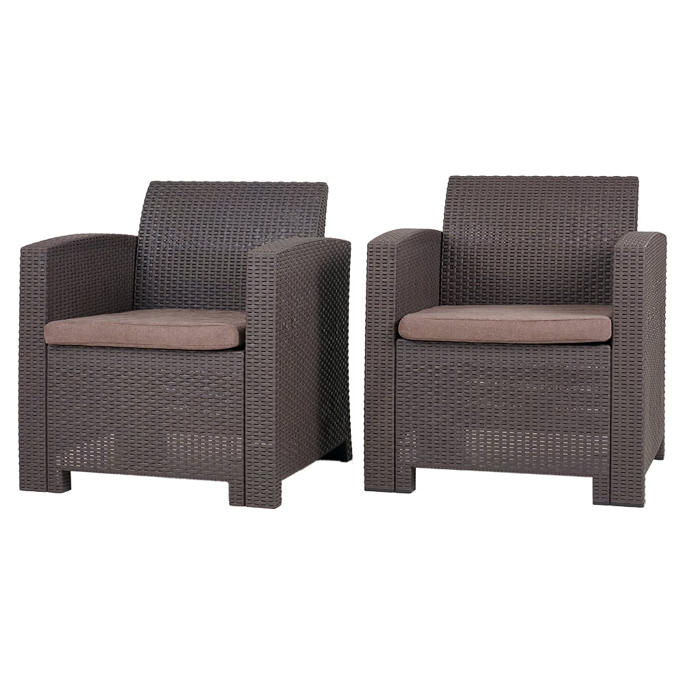 Изображение товара Кресло B:rattan Arizona комплект венге с подушками стильная мебель для улицы