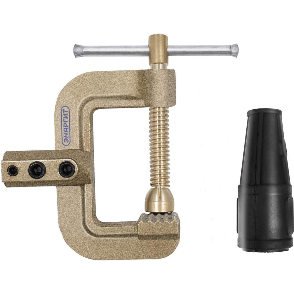 Изображение товара Клемма заземления энаргит струбцина 500А EC-27 (полностью из латуни) EC-27-500А