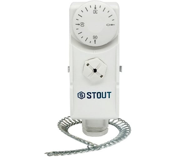 Изображение товара Термостат накладной механический с пружинным фиксатор STOUT STE-1007-200090 RG009455R1JD3B