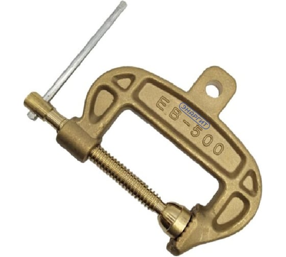 Изображение товара Клемма заземления энаргит струбцина 500А EC-23 (полностью из латуни) EC-23-500А