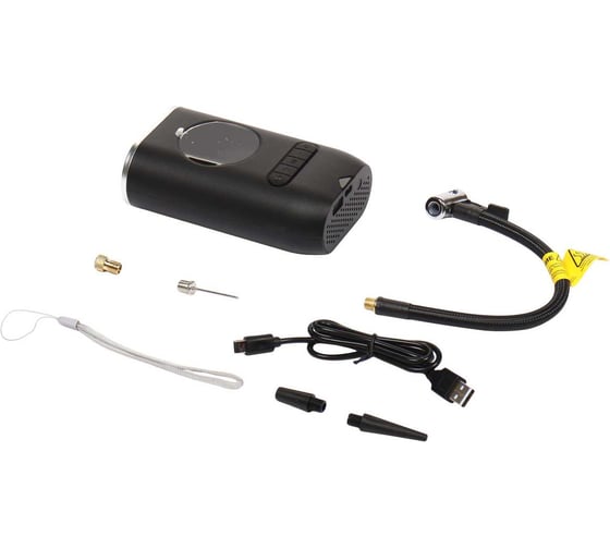 Изображение товара Портативный автомобильный компрессор аккумуляторный GTE 16 л/мин, 2х2 Ач /1/20 GTE-AI1700