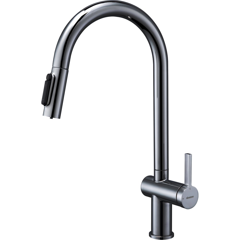 Изображение товара Смеситель LONGRAN Sprint logic LM2187 GunGrey для кухни с выдвижной лейкой