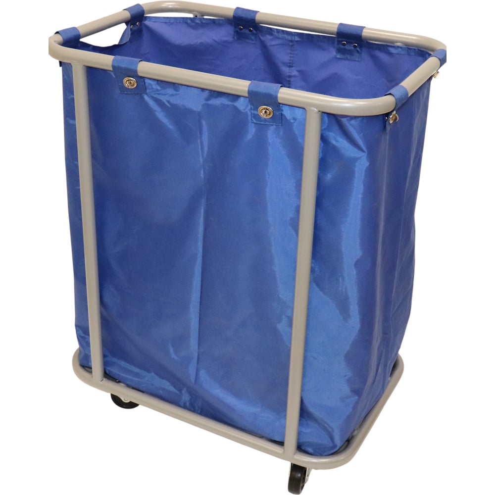 Изображение товара Тележка уборочная для сбора и хранения белья ACG 65х45х83 см на колесах синий