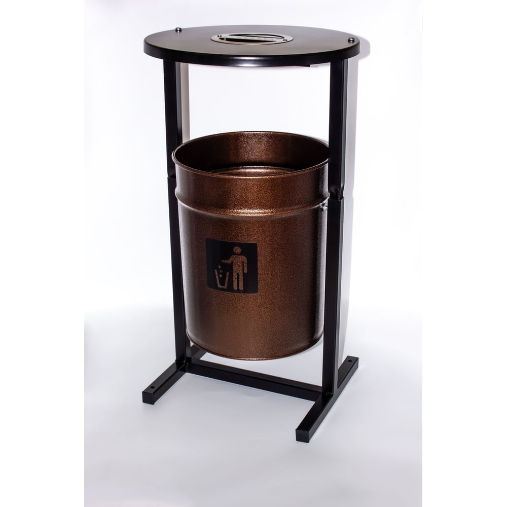 Изображение товара Урна уличная Т ПРОФМЕТСТИЛЬ круглая металлическая 21 л с пепельницей