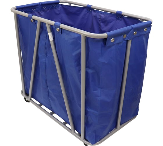 Изображение товара Тележка уборочная для сбора и хранения белья ACG 98 х 58 х 89 см, на колесах, цвет СИНИЙ 1030094