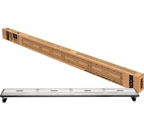 Изображение товара Складской линейный светильник Wolta с линзой 200Вт 5700K 20000лм IP65 без пульсации UFOY-200W/03