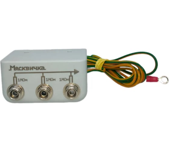 Изображение товара Соединительная колодка НПО ДиОД пластик (3 кнопки 10 мм, 3 резистора 1МОм + 1 наконечник под М5, 2м), 4610391619673