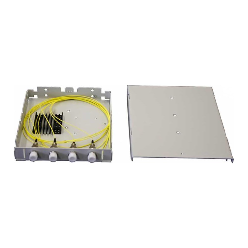 Изображение товара Настенный кросс НК-Групп W4-FC/SM-4-4-1- 4 порта IP20 металлический серый