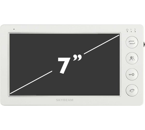 Изображение товара Монитор видеодомофона SkyBeam 7, с мех кнопками, белый 94705MWH
