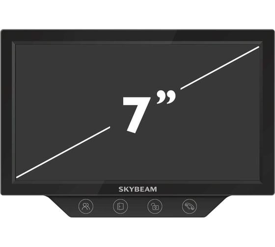 Изображение товара Монитор видеодомофона с сенс кнопками SkyBeam 7, черный 94741HPBL