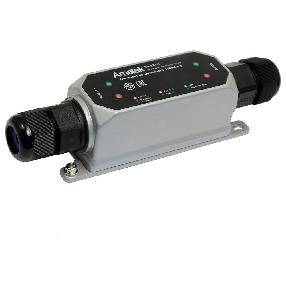 Изображение товара Уличный PoE удлинитель Amatek AN-PEXH 7000967 для наружных сетей