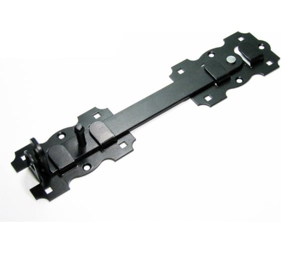 Изображение товара Крепстор Щеколда большая ЩБ-250 мм, правая, черный матовый, 1 шт. 4665317041007