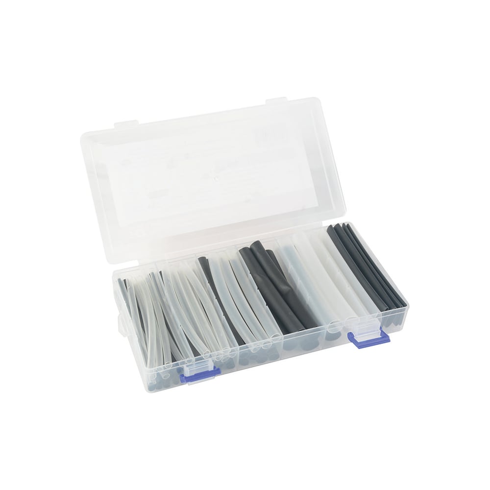 Изображение товара Набор термоусаживаемых трубок HLT ТУТк №3-3 38 шт черный и прозрачный