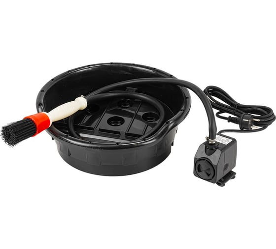 Изображение товара Таз пластмассовый Forsage (крышка на бочку 20л) для мойки деталей в комплекте с погружным насосом  (220В ~50Гц, 16Вт, 20л/мин, шланг 1.2м) F-PPW5G(58857)