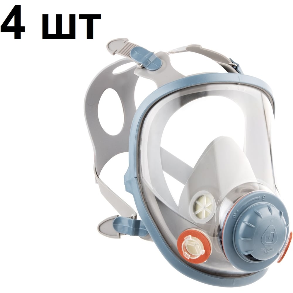 Изображение товара Маска полнолицевая Jeta Safety 6950-XL с химстойким покрытием (4 шт)