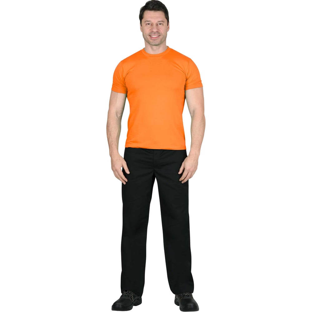 Изображение товара Оранжевая футболка Стандарт мужская 48-50 трикотаж 160 г/м2