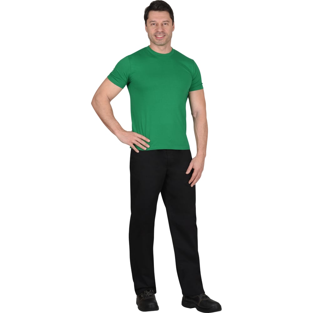 Изображение товара Яркая мужская футболка из хлопка Сириус 52-54, зеленая, 160г/м²