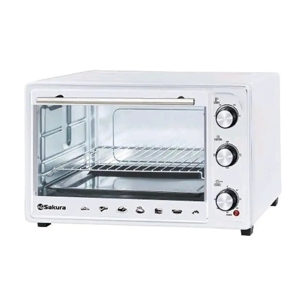 Изображение товара Духовка электро SAKURA SA-7026W 1800Вт 48л, таймер, белый РТ-00060175