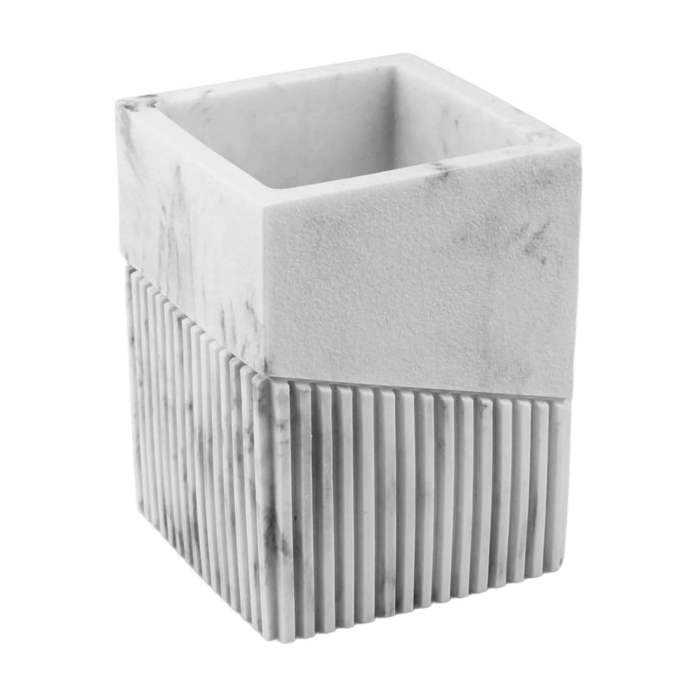 Изображение товара Стакан для зубных щеток PERFECTO LINEA ELEMENT MARBLE белый ЦЗ-0374207500