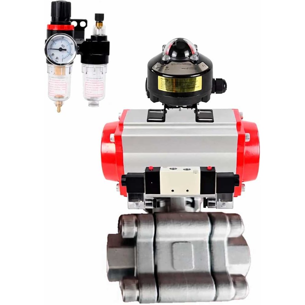 Изображение товара Кран шаровой DN.ru 316-316-PTFE-FP-SW-ISO-H Ду40 под приварку, нержавеющая сталь