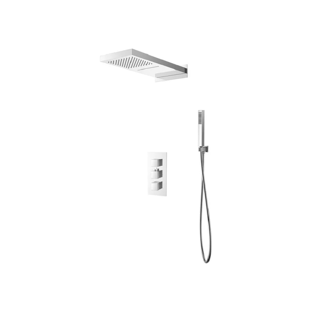 Изображение товара Душевой комплект скрытого монтажа Santi Line с термостатом хром 500x220 мм