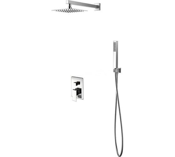 Изображение товара Душевой комплект скрытого монтажа Santi Line хром, верхний душ размер 250мм SL-9018