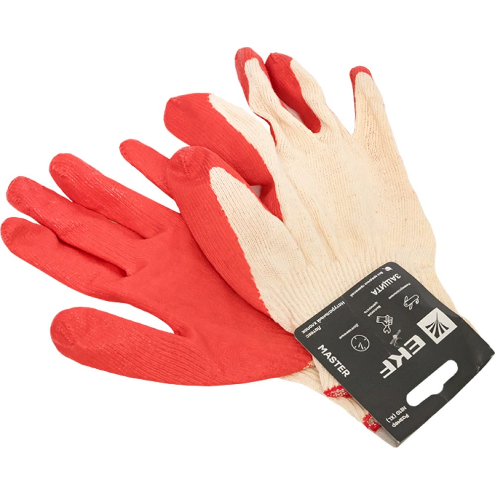 Рабочие перчатки EKF globber перчатки globber красный ростовка xs