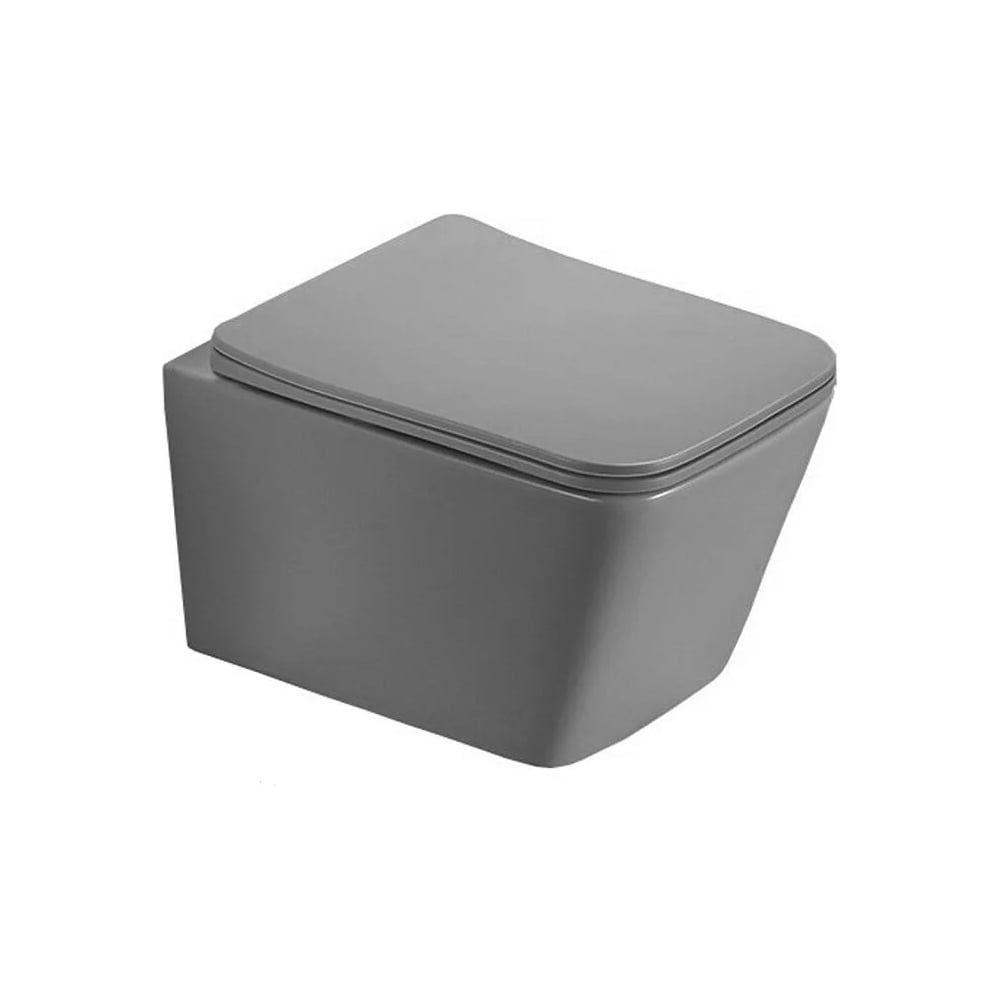 Изображение товара Подвесной унитаз Santi Line безободковый с системой Tornado светло-серый