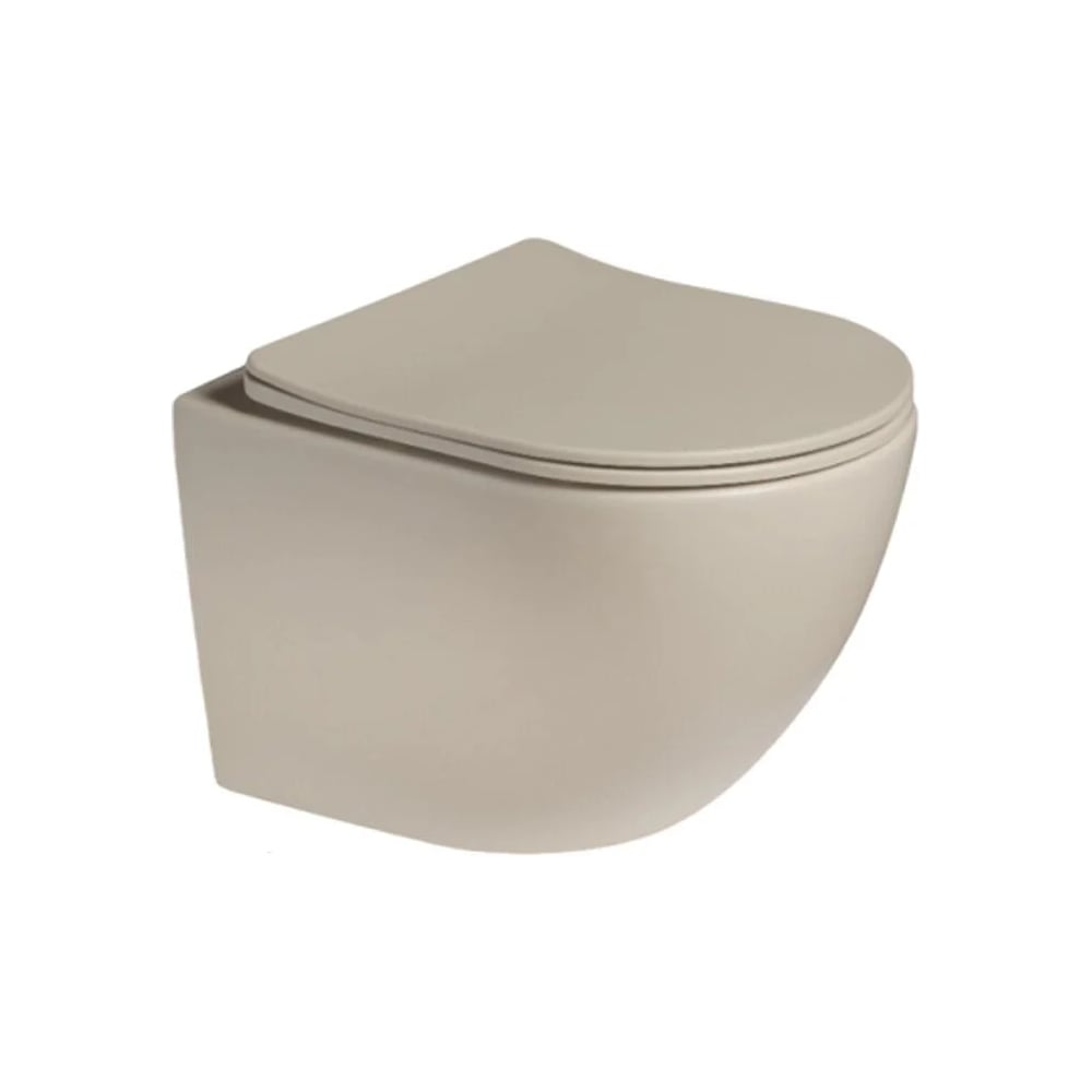 Изображение товара Подвесной унитаз Santi Line SL-5005T-BG безободковый бежевый матовый