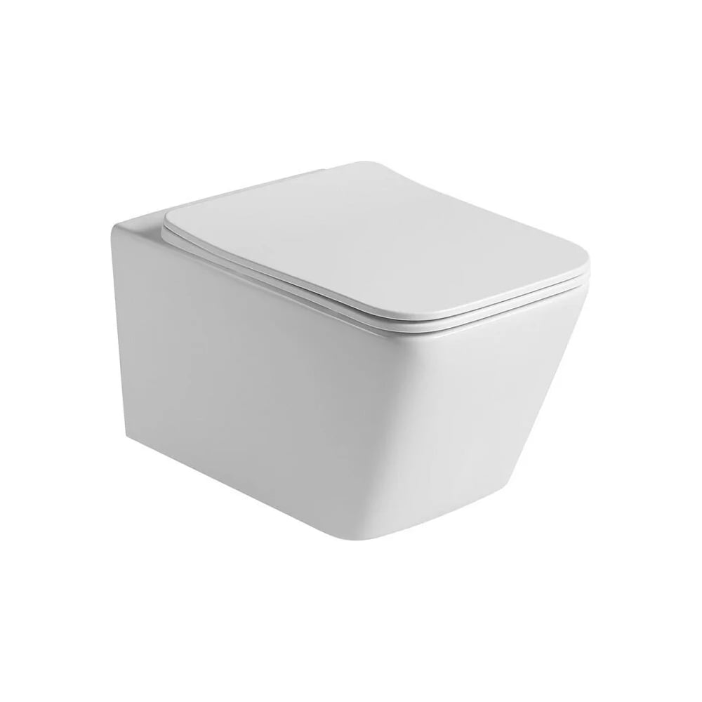 Изображение товара Подвесной унитаз Santi Line безободковый, система смыва Tornado (белый матовый) SL-5007T-MW