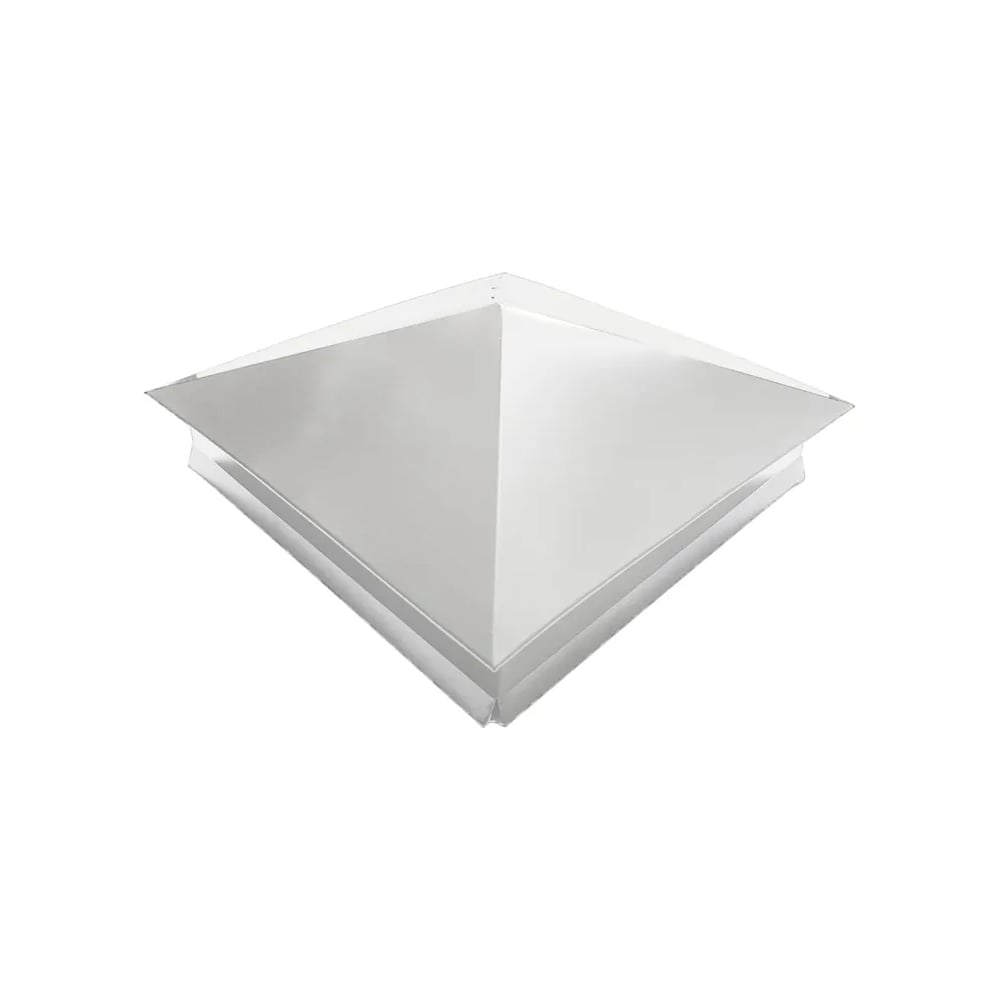 Изображение товара Металлический колпак на столб ПРОФМЕТСТИЛЬ белый RAL 9003 1117