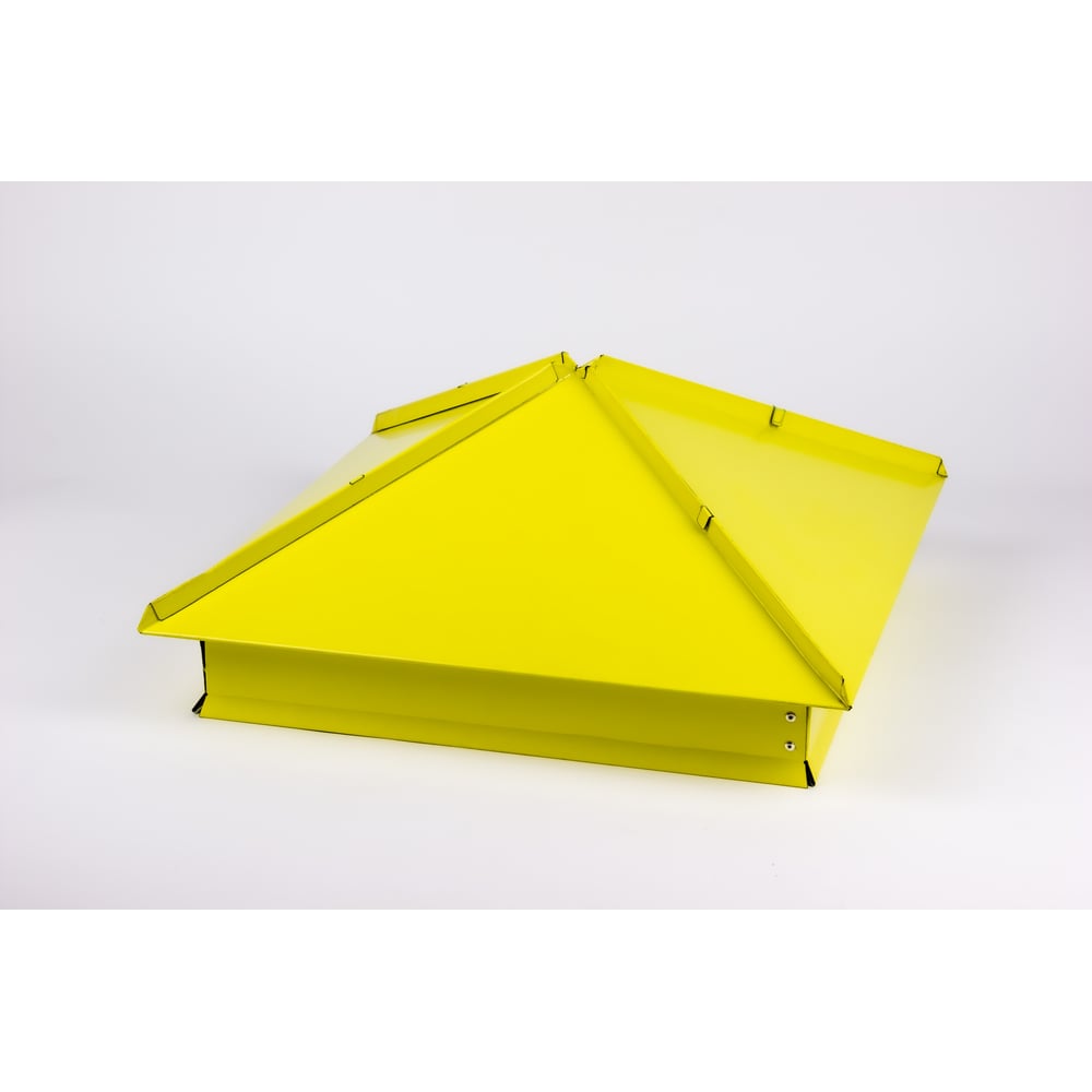 Изображение товара Металлический колпак на столб ПРОФМЕТСТИЛЬ жёлтый RAL 1018 1121