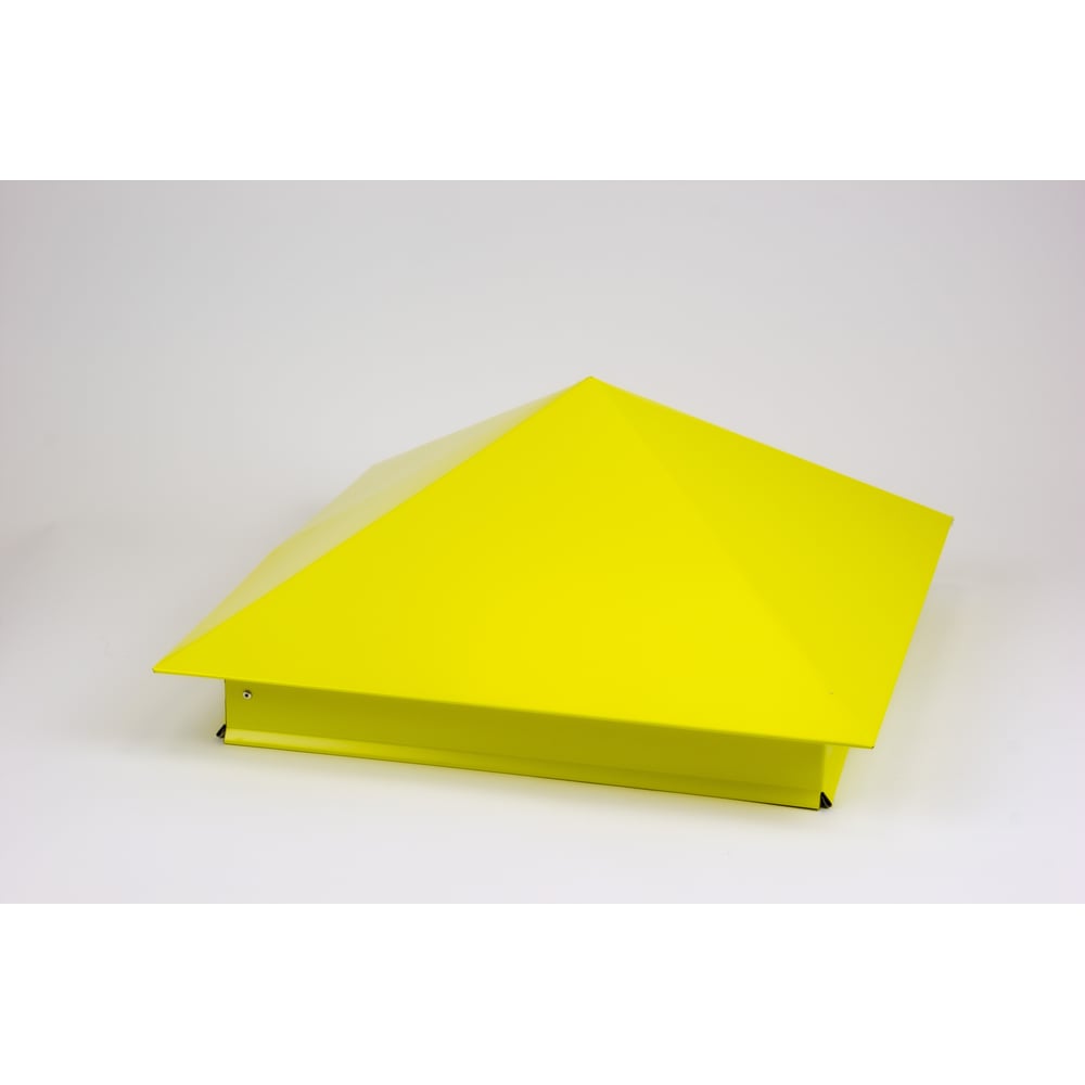 Изображение товара Металлический колпак на столб ПРОФМЕТСТИЛЬ жёлтый RAL 1018 высотой 220 мм