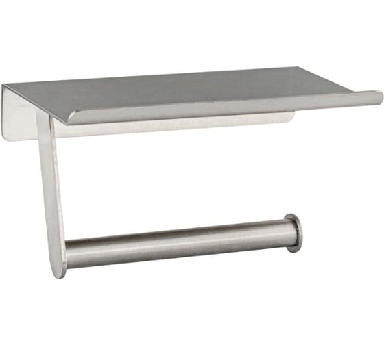 Изображение товара Держатель туалетной бумаги c полкой BRIMIX антивандальный, из нержавеющей стали SUS 304, цвет сатин 79924