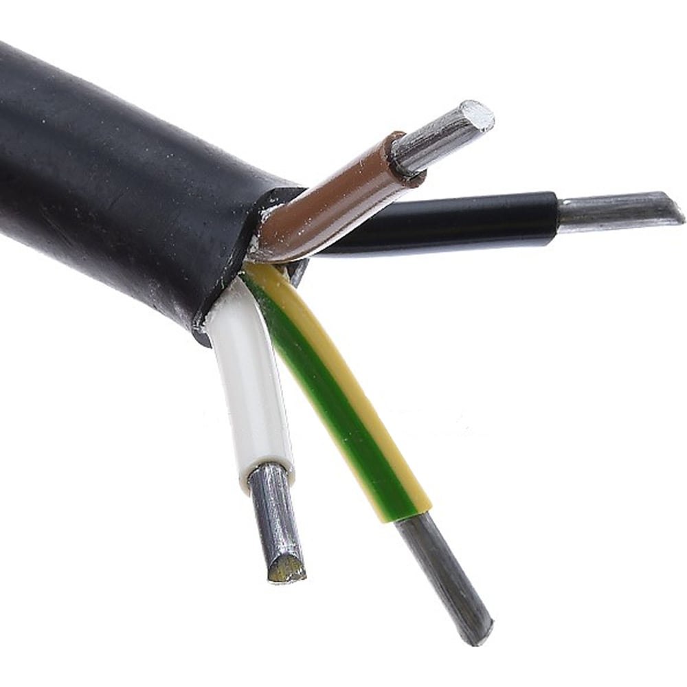 Изображение товара Электрокабель АВВГ 4х16 зап, ГОСТ, бухта 100м черный