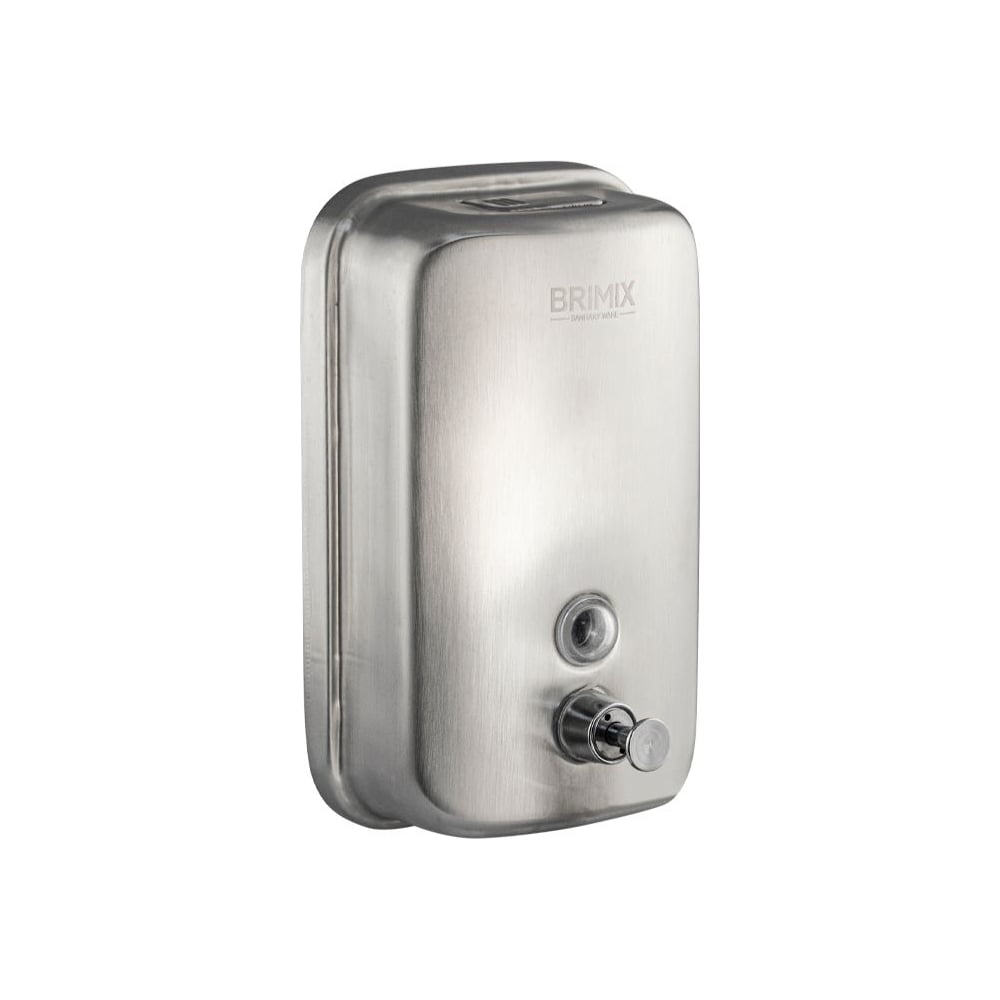 Изображение товара Дозатор для жидкого мыла BRIMIX 1000 мл из нержавеющей стали, настенный, сатин