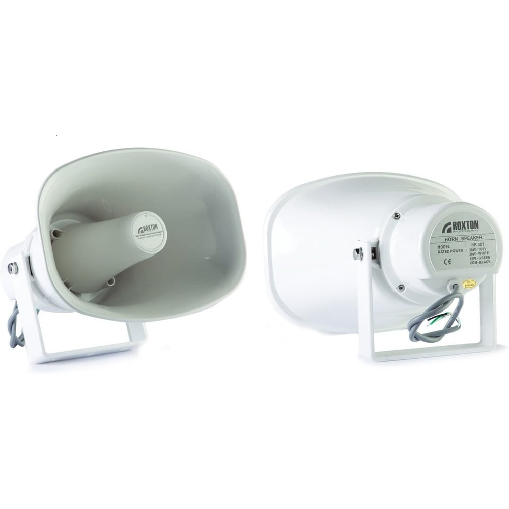 Изображение товара Громкоговоритель рупорный Roxton HP-30T 30 Вт 100В IP66 белый
