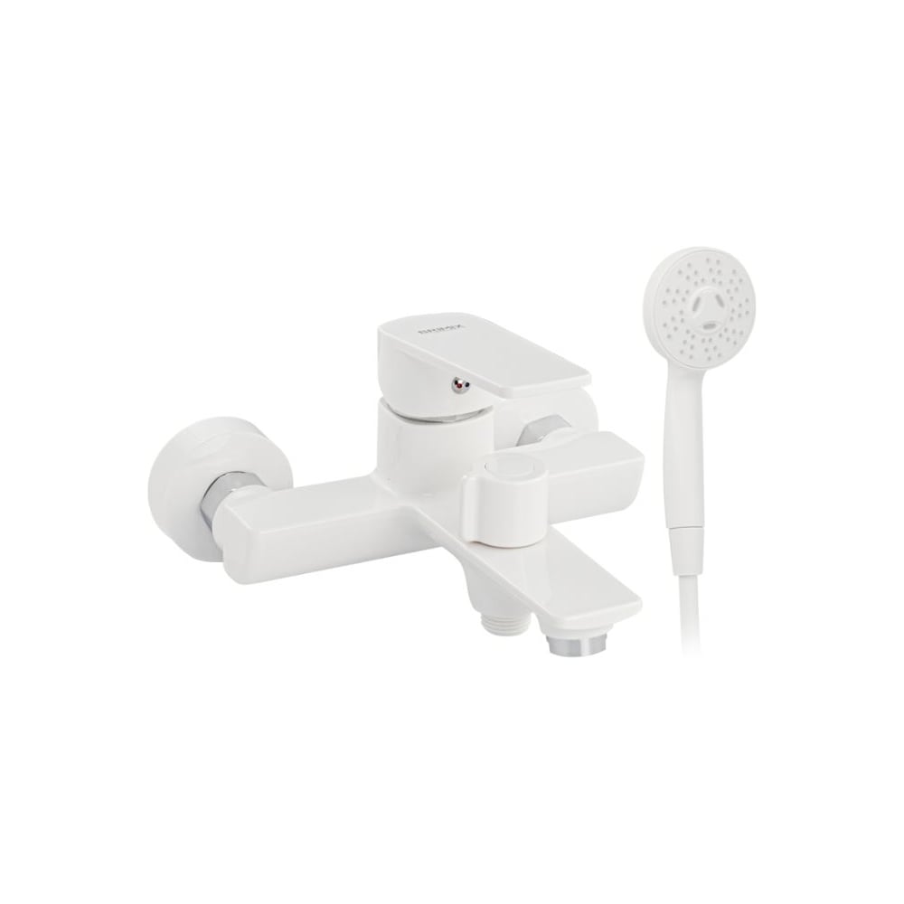 Изображение товара Современный однорычажный смеситель для ванны BRIMIX с коротким изливом белый