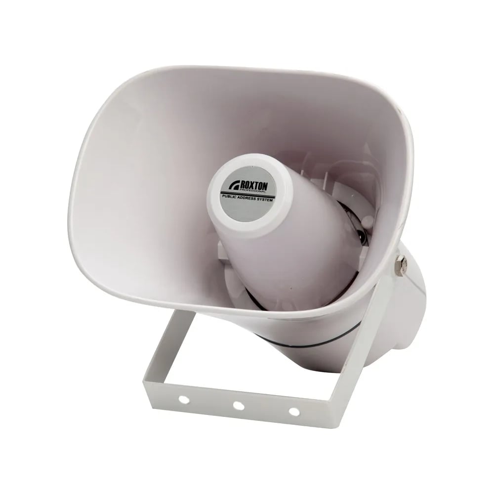 Изображение товара Громкоговоритель рупорный Roxton HP-01T 10/5Вт/100В; 400Гц...6.3кГц; 102 дБ; 0.9кг; пластик, IP66 00-00035799