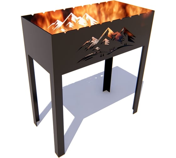 Изображение товара Мангал 7 скамеек Горы 27010/МАНГ_ГОР/9005