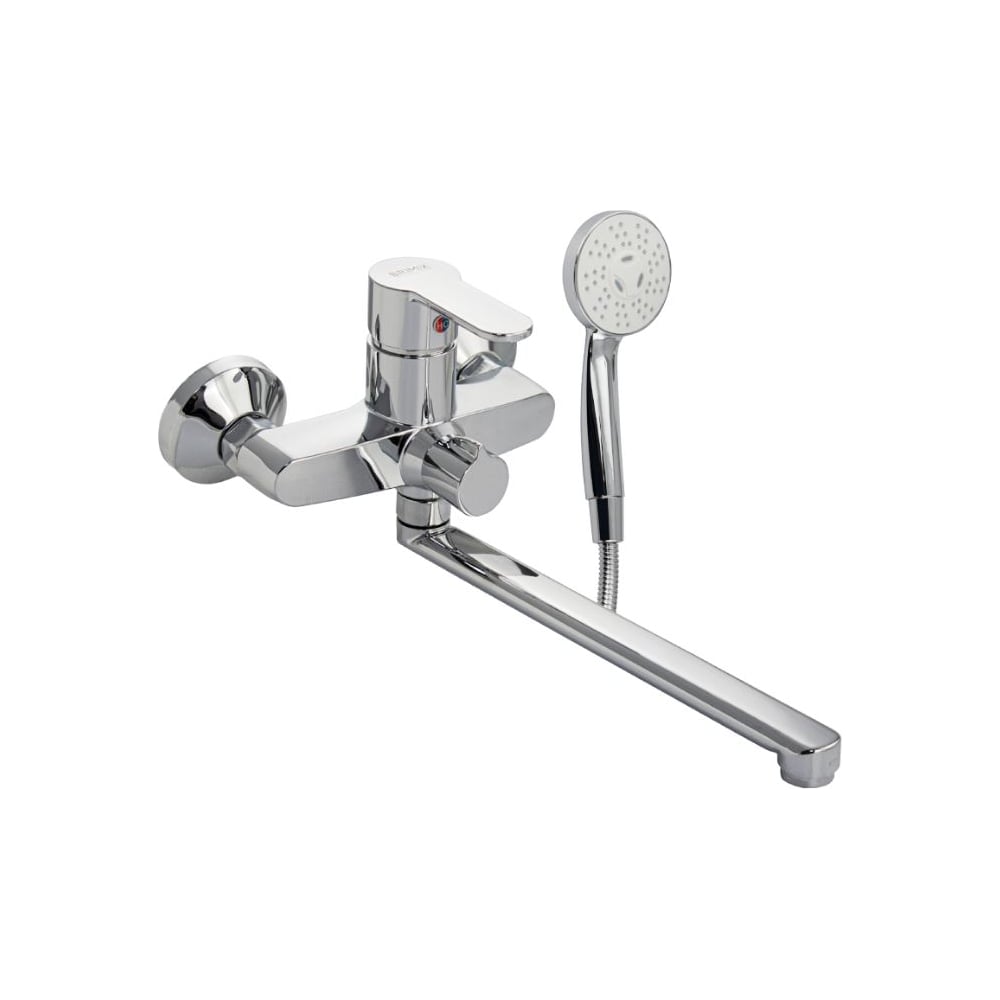 Изображение товара Смеситель для ванны BRIMIX длинный излив, шаровый, из высокопрочного АБС пластика, цвет хром 5568