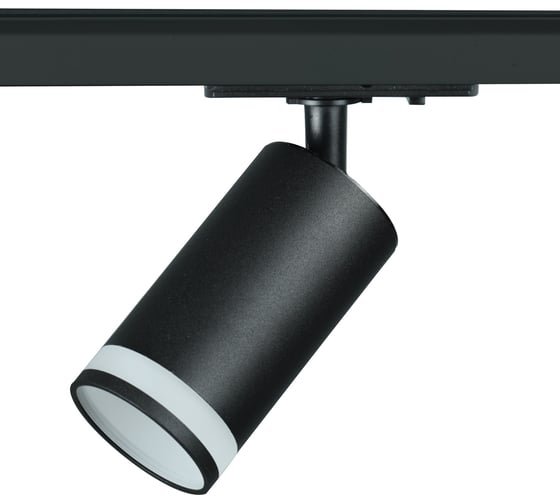 Изображение товара Светильник трековый однофазный truEnergy с матовым кольцом под лампу GU10 53x100 мм металл IP20 круг черный 21136