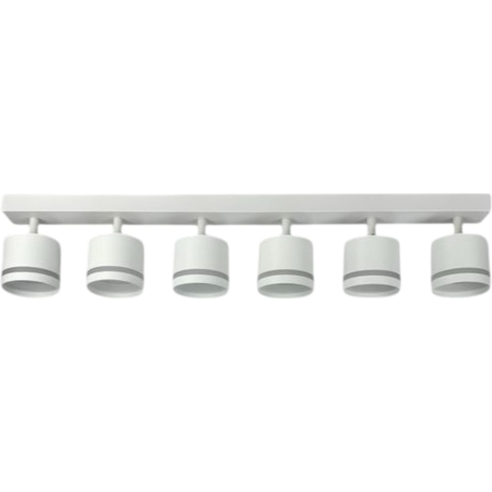 Изображение товара Светильник накладной truEnergy с матовыми кольцами поворотный под лампы 6xGX53 круг белый алюминий 21395