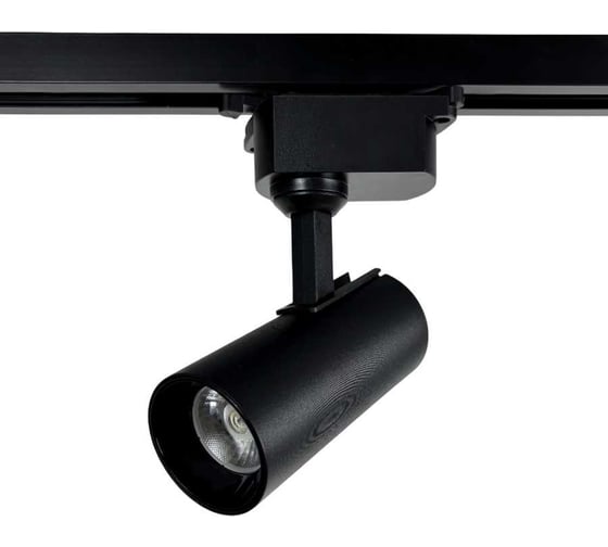 Изображение товара Светильник светодиодный трековый однофазный поворотный truEnergy 10W 4000K D48мм алюминий черный 24080