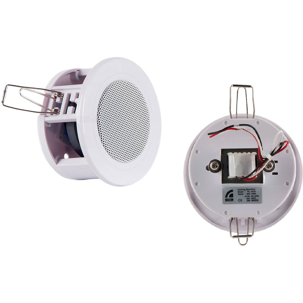 Изображение товара Потолочный громкоговоритель Roxton PA-610T 100В мощность 6/3 Вт IP41