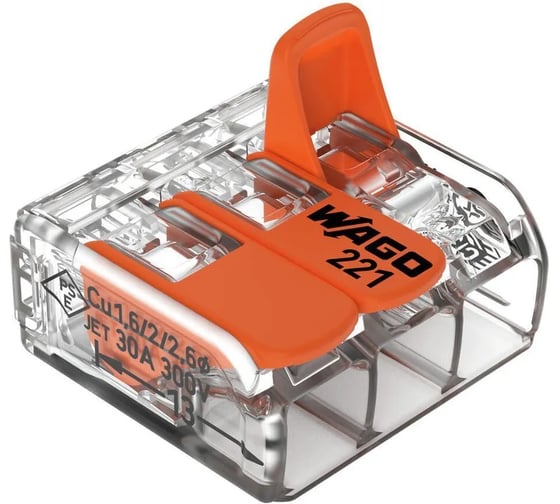 Изображение товара Клемма WAGO 221-613 6 шт.(блистер) WAGO.221-613-6