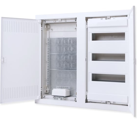 Изображение товара Шкаф TEHNOPLAST U2x36ES пластмассовый с металлическими дверями, скрытого монтажа, для 36 предохранителей + для мультимедиа - 3 ряда 3001691