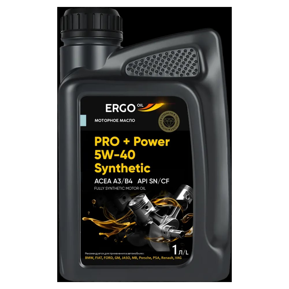 Изображение товара Моторное масло ERGOOIL PRO Power 5W-40 синтетика A3/B4 1л