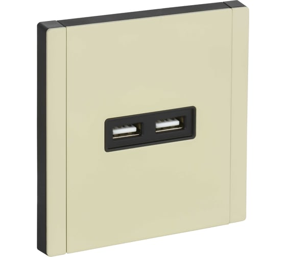 Изображение товара Розетка USB IEK FORTE&PIANO A+A 3,1А FP849M слоновая кость FP-U21-D31-M-K41